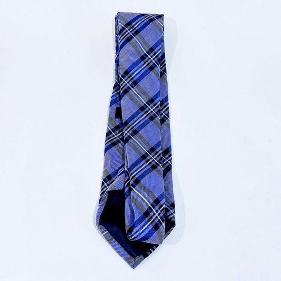 IZOD Purple plaid silk tie | Classic formal accessory * - Picture 3 of 3